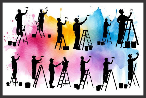 12 Premium House Painter Graphics for Design Projects
