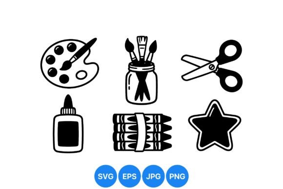 Art Supplies Clipart Collection for Graphics and Illustrations