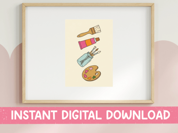 Art Supplies Cute Illustration SVG Review