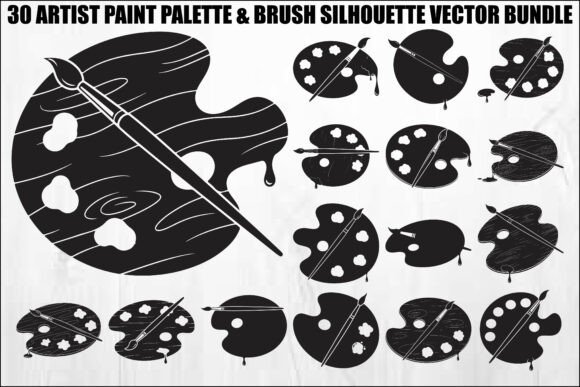 Artist Paint Palette Bundle: A Creative Graphics Asset for Branding