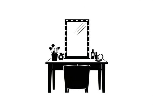 Black and White Makeup Vanity Beauty: A Graphic Design Asset Review for Local Brands