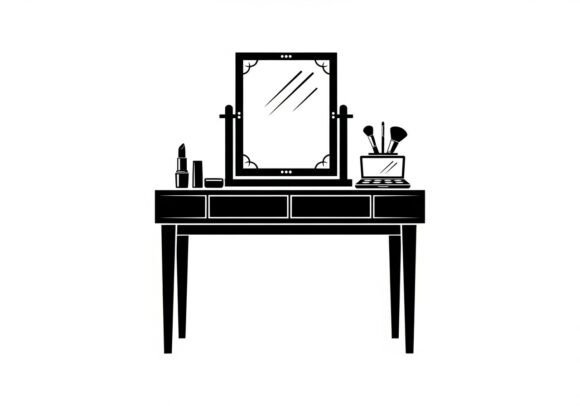 Black White Vanity Graphic for Design Projects