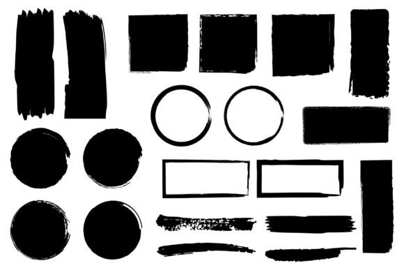 Collection of Abstract Brush Stroke Pack for Web and Editorial Design