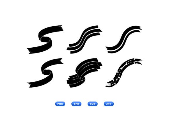 Hand Painted Ribbon Brushes for Graphics and Crafts