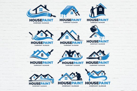 House Painting Logo Bundle Review for Embroidery Projects