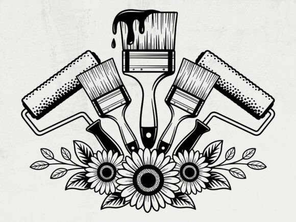 Paint Brushes Svg Design Review for Embroidery Projects