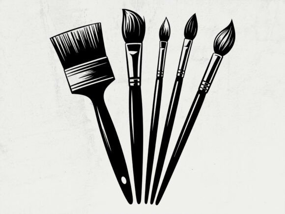 Paint Brushes Svg for Creative Graphics and Crafts