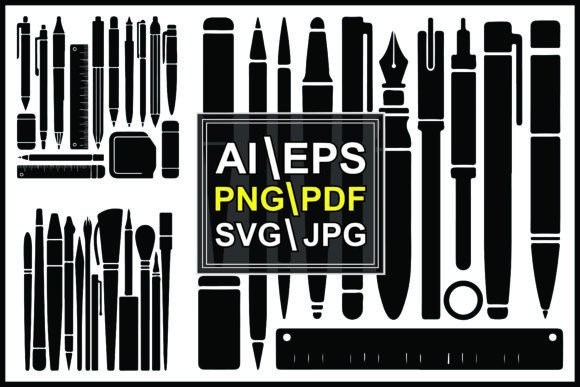 Silhouette Tools and Stationery Set Penc Graphics