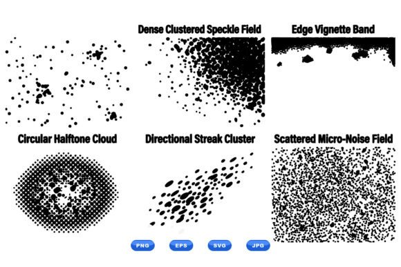 Speckle Noise SVG Brushes for Graphics and Crafts