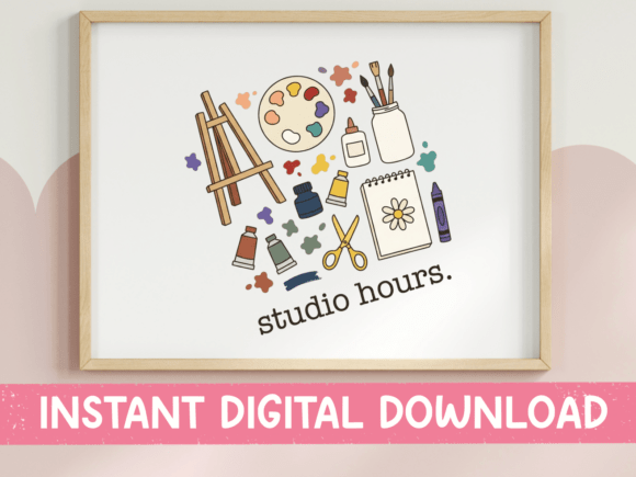 Studio Hours Art Supplies SVG PNG Print Review